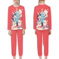 thumbnail image 4 of DISNIMO Christmas Pink Dog Pjs for Girls Size 3-4 Pajamas Boys Pj Sets for Kids 2 Piece Pajama Set Girls Long Sleeve Pajamas for Kids Lounge Sets Girls Sleep Wear for Kids with Pockets, 4 of 7