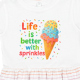thumbnail image 4 of Inktastic Life is Better with Sprinkles Girls Toddler Dress, 4 of 5