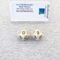 thumbnail image 2 of Ivory Marbleized Dice with Black Numbers D10 16mm (5/8in) Pack of 2 Wondertrail, 2 of 2