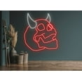 thumbnail image 2 of Glowneon Devil Skull W/ Horn Neon Sign, Halloween Club Decor, 2 of 4