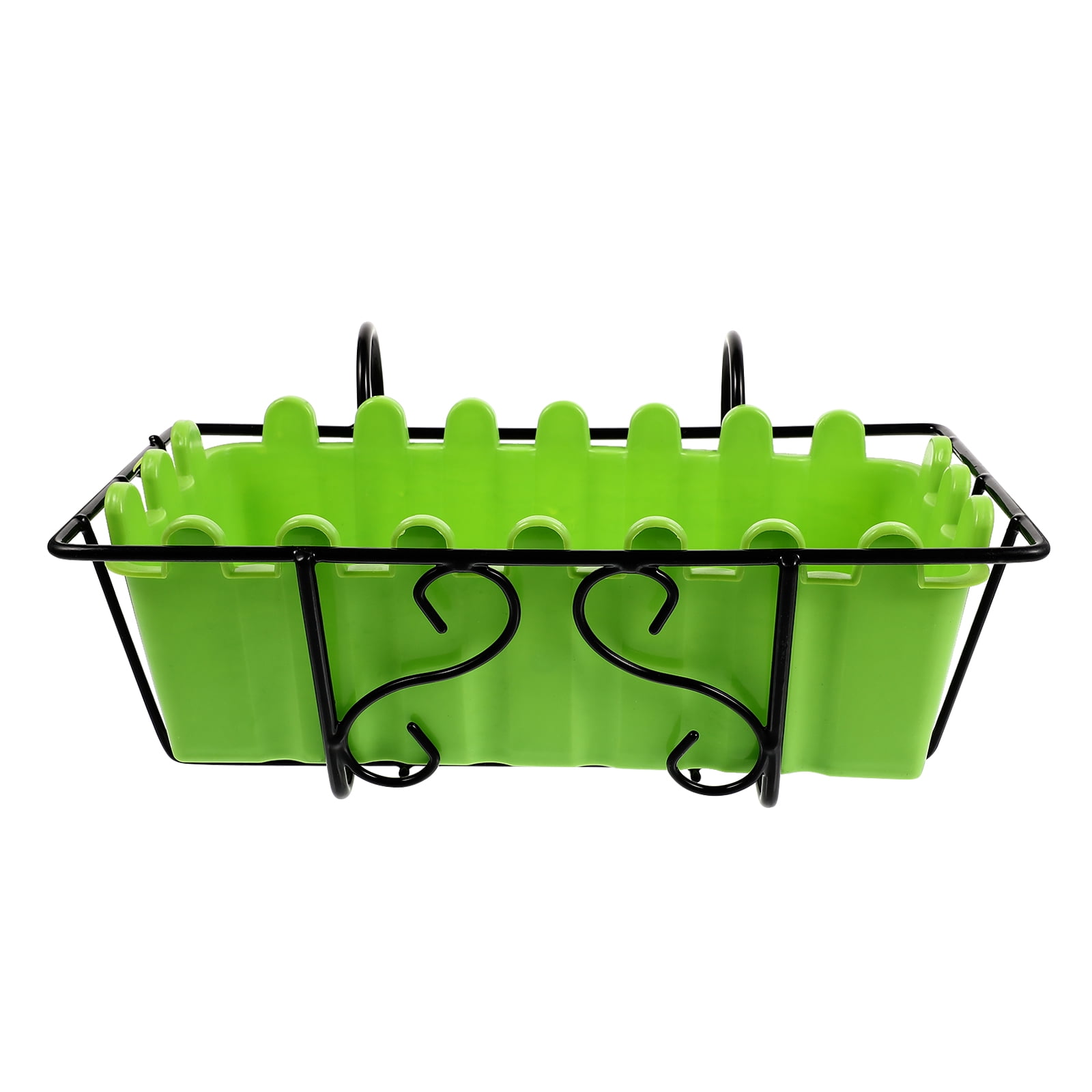 NUOLUX Hanging Flower Pot Baskets Rack Planter Iron Rail Planter Wall