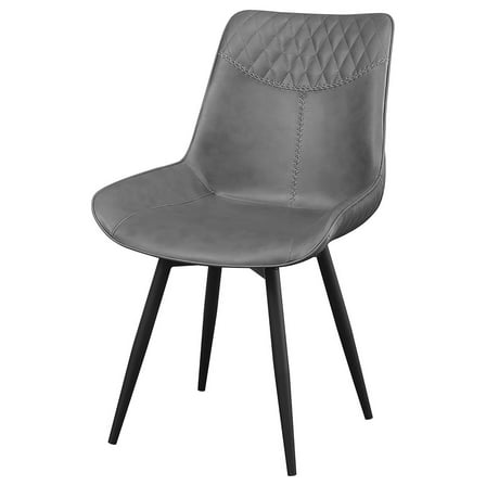 Newboti Furniture Grey Tufted Swivel Side Chair (Set of 2) 25348