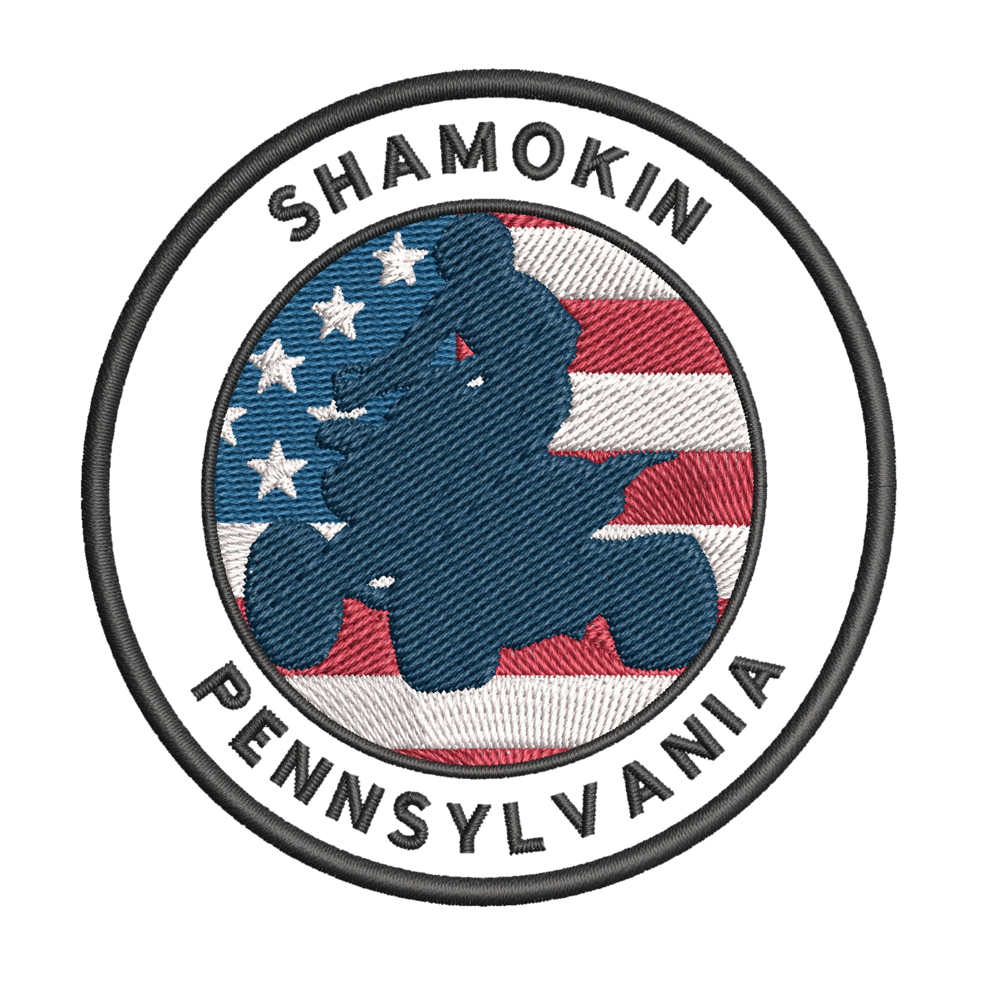 Shamokin, Pennsylvania ATV / OHV American Flag 3.5 Inch Iron Or Sew On