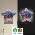thumbnail image 4 of Star Night Light Auto On/Off Plug-in Wall Light with Light Sensor Warm White LED for Home Party Beautiful Wooden Chalet, 4 of 6