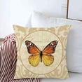 thumbnail image 4 of Farmhouse Pillow Covers 18x18 Set of 4 Spring Summer Throw Pillow Covers Linen Flower Butterfly Bird Decorative Pillowcases for Sofa Couch Living Room Outdoor, 4 of 12