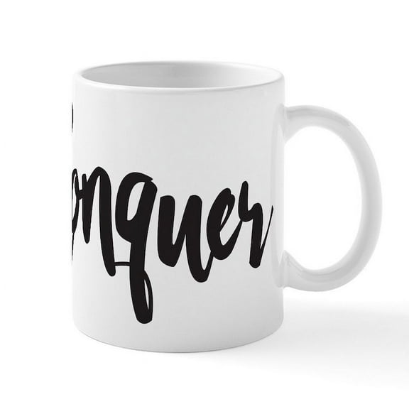 CafePress - Conquer - 11 oz Ceramic Mug - Novelty Coffee Tea Cup