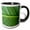 Black/White, variant on 3drose, Green Leaf Macro Photography - Organic Close-up - Fresh - Natural - Leafy Nature - Photo Print, 11oz Two-tone Blue Mug