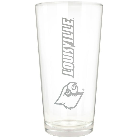 Louisville Cardinals Etched 16oz. Vertical Rally Cry Pint Glass