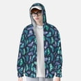 thumbnail image 2 of Balery Green Christmas Print Socks Sudadera ligera de manga larga con capucha y protección solar UPF 50+ para hombre y mujer, ideal para pesca y running-X-Large, 2 of 7