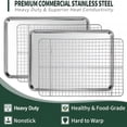 thumbnail image 4 of ACDANC 2026 New Quarter Sheet Pan with Cooling Rack Set [2 Baking Sheets + 2 Baking Racks],Stainless Steel Cookie Sheets for Baking and Wire Rack-Rust&Warp Resistant&Nonstick,Size 12 X 9.8 X 1 Inch, 4 of 7