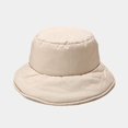 thumbnail image 2 of CoCopeaunts Bucket Hat for Women Winter Fashion Solid Color Thick Warm Basin Hat Down Wide Brim Men Fisherman Hat Windproof Warm, 2 of 8