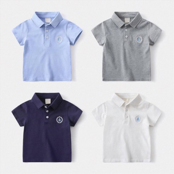 Boys Short Sleeve Dress Shirts Kids Summer School Uniform Button Down Shirt 6-12 Months 12-24 Months 2t 3t 4t 5t 6t 7t 8t 9t Children 5-6 Years