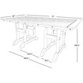 thumbnail image 2 of Paradise 71" HDPE Plastic Rectangle Dining Table, 2 of 5