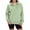 Green, variant on HNMKIU Women's Fashion Casual Half Zip Short Stand Collar Plus Solid Color Womens Hoodies 06_Blue,L