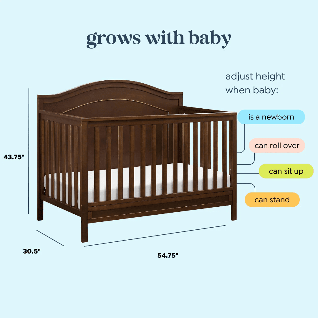 DaVinci Charlie 4-in-1 Convertible Crib, Greenguard Gold Certified, Espresso