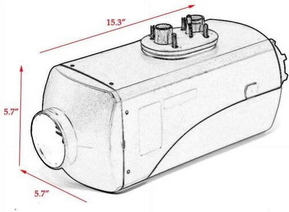 PRIJESSE Air Diesel Heater 8KW 12V Muffler Parking Diesel Heater for Motorhome Boat RV Trucks Car Bus