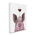thumbnail image 3 of Stupell Industries Cute Farm Pig Looking Holding Wine Glass , 24 x 30, Design by Coco de Paris, 3 of 5
