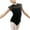Black, variant on Happy Cherry Girls Gymnastics Leotards Kids One Piece Athletic Bodysuit Floral Ballet Dance Leotard Dancewear for Toddler Children Lace Short Sleeve Practice Outfit