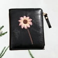 thumbnail image 6 of Worgeous Black Foldable Coin Purse for Women PU Wallet with Clear Layout Bifold Design Size 4.7 x 3.9 Inches, 6 of 8