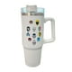 thumbnail image 2 of Termo de acero inoxidable color blanco Luchadores 30 Oz, 2 of 3