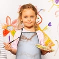 thumbnail image 2 of White Rose Gold Marble Pattern Kids Aprons for Girls and Boys,Adjustable Neck Strap Toddler Aprons for Kids Cooking Baking, 2 of 6