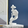 thumbnail image 3 of Silence Is Golden FigurineThinker Statue Vivid Shape Art Figurine Resin Sculptures Extended Durability, 3 of 8