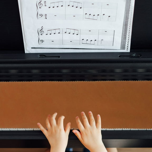 HAMPPLIES Electric Piano Keyboard Cover 1Pcs Khaki Fabric for Piano Owners with Moisture Protection