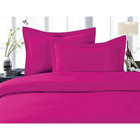 Celine Linen Best, Softest, Coziest Duvet Cover Ever! 1500 Series Luxury Super Soft WRINKLE FREE 3-Piece Duvet Cover Set , King/Cali King, Hot Pink