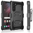 thumbnail image 2 of Tekcoo Shockproof Cases for Samsung Galaxy S23, [Buit-in Screen Protector] Combo Holster Belt Clip [Heavy Duty] [Kickstand] Full-Body Rugged Holster Case -Black, 2 of 8