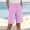 Pink, variant on Rciityk Bermuda Shorts for Women Casual Summer Long Short with Pockets Solid Color High Elastic Waist Drawstring Wide Lag Shorts Beach Vacation Outfits