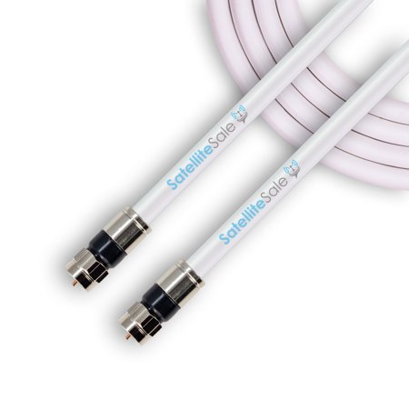 SatelliteSale Digital 75Ohm RG-6/U Coaxial Cable with F-Type Connector Indoor/Outdoor Universal Wire White Cord 100 feet - image 7