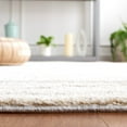thumbnail image 4 of SAFAVIEH Lucia Edythe Striped Shag Area Rug, Light Grey/White, 6'7" x 9', 4 of 8