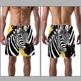 thumbnail image 3 of luoweisi Men's Beach Shorts Quick Dry Swim Trunks with Mesh Lining Zebra XL, 3 of 5