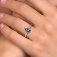 thumbnail image 4 of Gem Stone King 10K White Gold Green Mystic Topaz and E - F Lab Grown Diamond Engagement Ring for Women | 1.80 Cttw | Pear Shape 9X6MM | Gemstone November Birthstone | Size 8, 4 of 6