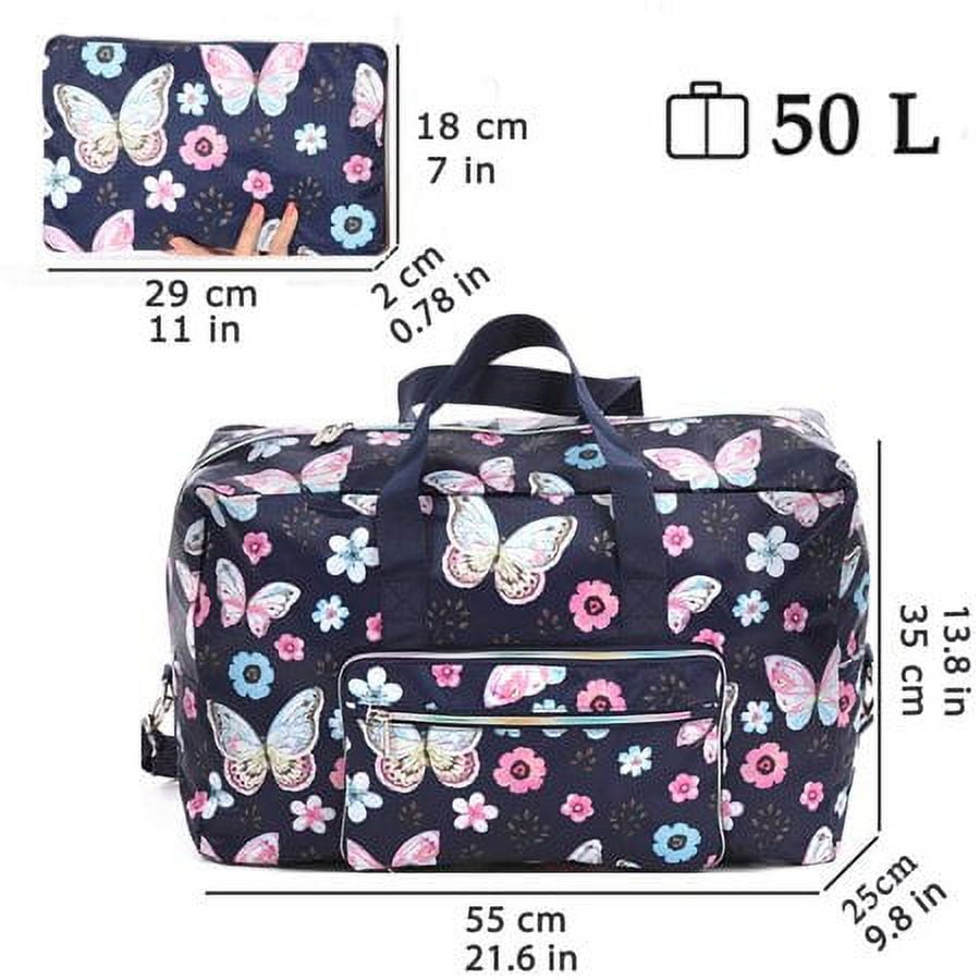 ZQB 22" Overnight Carry On Weekender Bag for Women Girls  Foldable Travel Duffle Bag