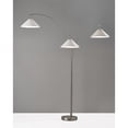 thumbnail image 2 of Adesso Braxton 3-Arm Arc Lamp, Brushed Steel, Textured White Fabric Shade, 2 of 7