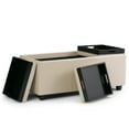 thumbnail image 3 of WyndenHall Franklin Extra Large Rectangular Storage Ottoman with 3 Serving Trays, 3 of 7