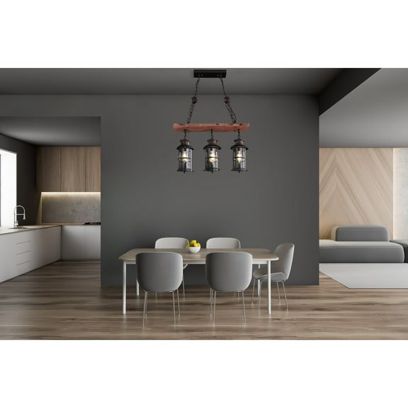 ArtivaUSA Borgo Collection 3-Light Antique Bronze LED Chandelier - 36