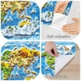 thumbnail image 4 of Peel and Stick Canvas Wallpaper Wall Mural World Map Animals Continents Oceans Forests Mountains Illustrative Wall Art Self Adhesive and Removable 100in x 144in, 4 of 8