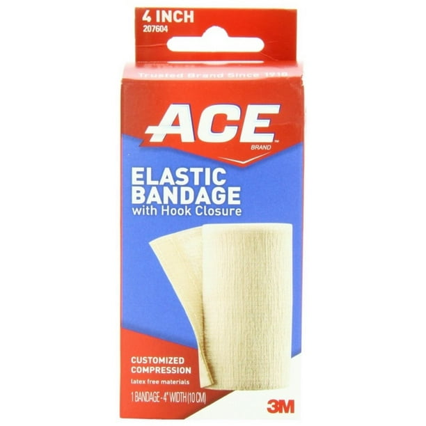 ACE Elastic Bandage with Hook Closure, 4 Inches 1 ea (Pack of 2)