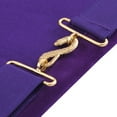 thumbnail image 5 of Grand Master Blue Lodge Apron - Majestic Purple Velvet with Gold Bullion Embroidery and Golden Braid Fringe, 5 of 5