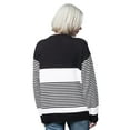 thumbnail image 2 of Women's Starter Black Washington Commanders No Huddle Striped V-Neck Sweater, 2 of 2