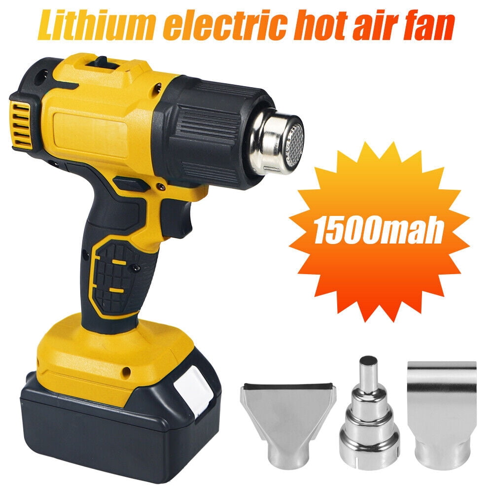Rowyig 120W Rechargeable Cordless Electric Heat Gun, with 2 speed, Yellow