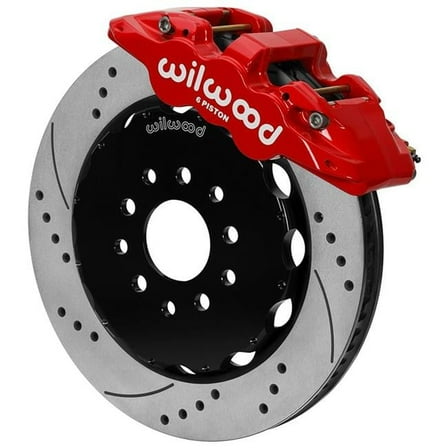 Wilwood AERO6 Front Big Brake Kit 14.00in Drilled Red Rotor - 97-13 Chevrolet Corvette C5/C6/Z06
