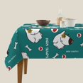 thumbnail image 3 of Wukai Love Dog Waterproof Tablecloth for Kitchen Dining, Fits Square Tables for 2-4 Seats -54"x54", 3 of 7