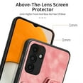 thumbnail image 3 of Nalacover For Samsung A13 5G Case Ring Holder Kickstand with Credit Card Holder, Back Flip Premium Leather Magnetic Clasp Removable Wirst Hand Strap Cover for Samsung Galaxy A13 5G, Pink, 3 of 15