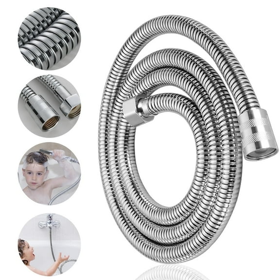 HQZY 10ft Shower Hose Extension Shower Hose For Hand Held Shower Extra Long Stainless Steel Bathroom Flexible