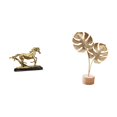 thumbnail image 1 of Figura de caballo en miniatura, escultura de hoja coleccionable, estatua de hoja de metal, escultura de hoja, decoración para el hogar, figura de hoja, 1 of 8