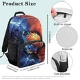 thumbnail image 7 of Uorisanigo Fire Basketball Kids School Backpack 17 Inch, Multifunctional Kids Bookbag for Ages 6-12, Lightweight with Padded Shoulder Straps, 7 of 7
