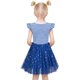 thumbnail image 4 of Vestido para Niña Azul Marino a Rayas Estrella Dorada con Volantes de Tul Verano Casual 6 Años, 4 of 6